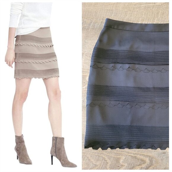 BANANA REPUBLIC | Scalloped Tiered Skirt | Sz. 4 - Picture 1 of 7